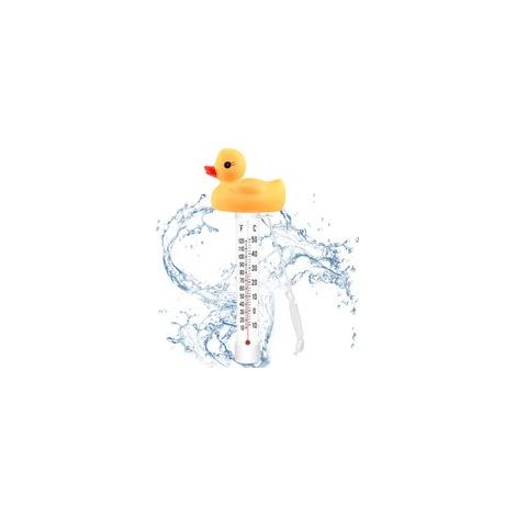 Thermometre Piscine, Thermomètre Flottant Pool Thermomètre, Thermomètre de Piscine avec Ficelle, Pool Thermometre Flottant pour Piscine Spas Aquariums Bassins à Poissons (petit canard jaune) (1/5)