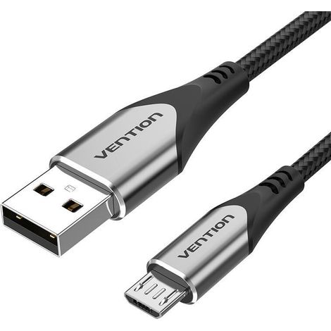 Cable USB 2.0 Vention COAHG/ USB Macho - MicroUSB Macho/ 1.5m/ Gris (1/2)