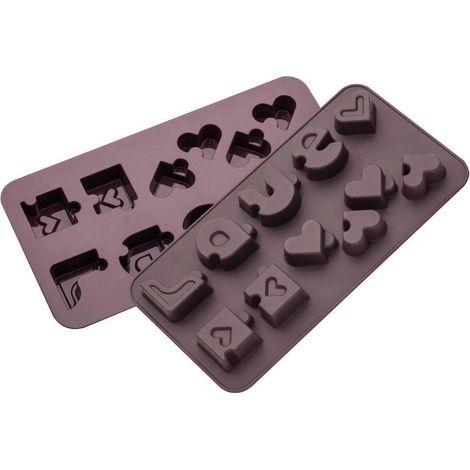 Pedrini love dolci forme, stampo per cioccolatini e ghiaccio, in silicone alimentare