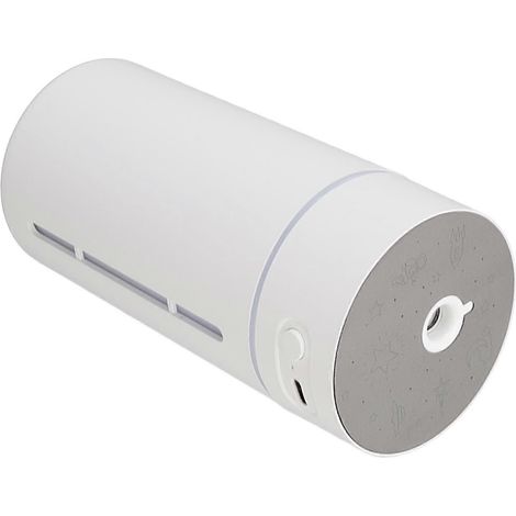 Mini humidificateur 250 ml, rechargeable par USB, avec projecteur lumineux et indicateur de niveau d'eau visible. Idéal pour la chambre, le bureau ou la voiture. (1/4)