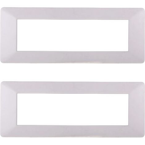 gloca Placche Plastica Compatibili Plana (2 Pezzi Bianco, 7 Posti) (1/4)