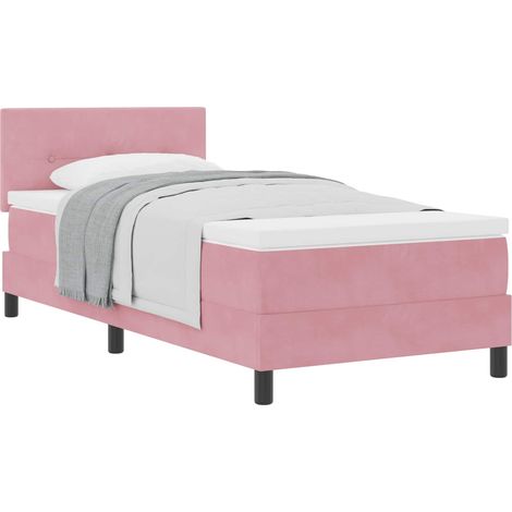 Maison Exclusive - Letto a molle con testiera Rosa 100 x 200 cm Velluto (1/5)
