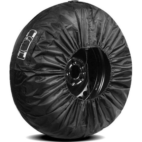 Borsa porta ruota di scorta, copriruota di scorta, protezione per pneumatici, misura regolabile da 19 a 23 pollici, nera (1/5)