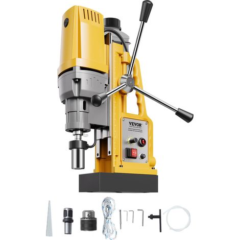 VEVOR Trapano Magnetico, Motore 1400 W Trapano a Colonna Elettrico Magnetico 13000 N Diametro di Foratura di 50 mm Velocita a Variabile 0 a 750 giri/min Macchina per Foratura per Superfici Metalliche (1/5)