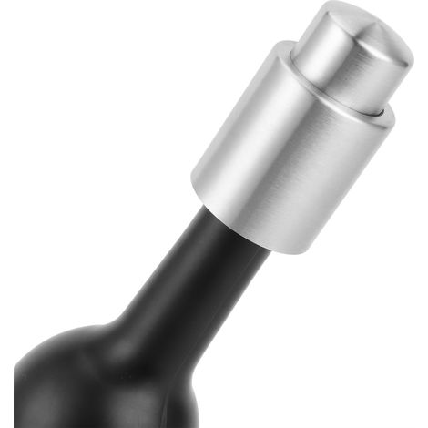 Edelstahl-Weinflaschenverschluss, Vakuumverschluss für Rotwein und Champagner, Dichtungszubehör. (1/5)