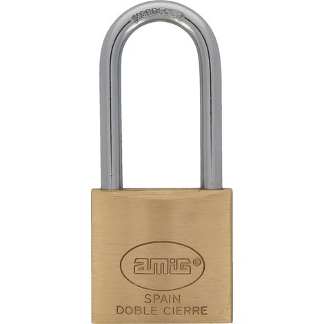 FPLUS candado 31-50 a/largo laton amig llaves iguales , Candado en latón de llaves iguales con arco tratado de acero.

Arco largo.

Incluye dos llaves.

Doble cierre. (1/2)