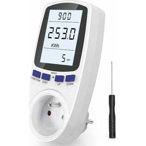 Wattmètre Prise - Compteur d'Énergie A185V 264V - Écran LCD (1/4)