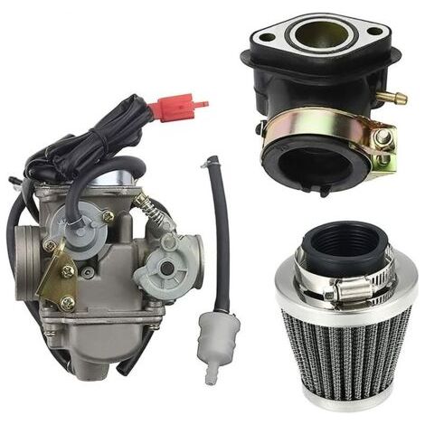 Carburateur PD24J avec remplacement de collecteur d'admission de filtre à air de 42 mm pour GY6 125 cc 150 cc Taotao Go Kart Scooter 152QMI 157QMJ moteur (1/5)