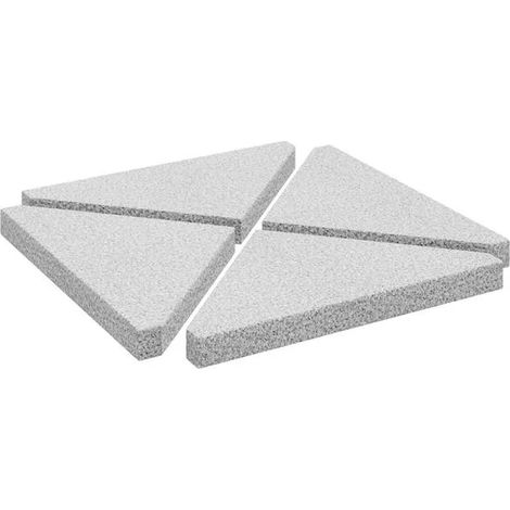 Plaques de contrepoids de marque Parasol, lot de 4, triangulaires, granit gris, 14 kg (1/5)