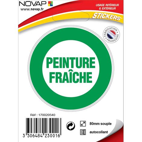 Panneau Peinture fraiche - Vinyle adhésif Ø80mm - 4230016 (1/2)