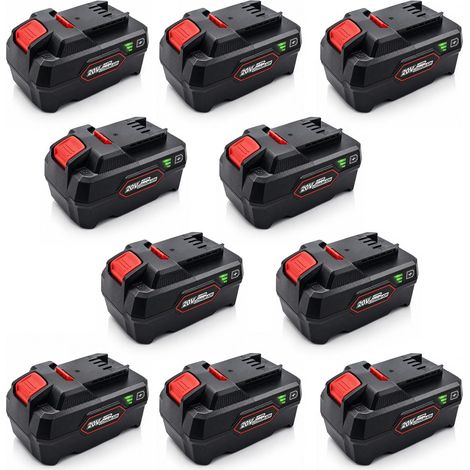 Lot de 10 Batteries Li-ion 20V 5,0Ah pour PARKSIDE X 20V TEAM, PAP 20 B3, PAPS 204 A1 (1/5)