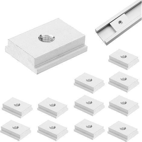 12 Pièces Ecrou Profilé Aluminium M8, 30 × 23 mm Écrou Coulissant, Ecrou a Rainure en T en Alliage D'aluminium, aux Projets de Travail du Bois et Profilés en Aluminium