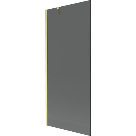 Mexen Next mampara de ducha de 1 hoja 80 x 150 cm, grafito, dorado cepillado - 895-080-000-00-40-55 (1/5)