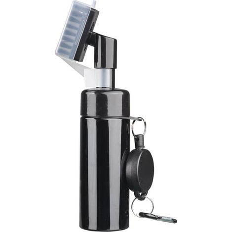 Brosse pour club de golf avec nettoyeur de rainures, pulvérisateur d'eau intégré et crochet, lingette humide pour le nettoyage des rainures des clubs de golf, cadeau pour homme (Noir 1) noir (1/4)