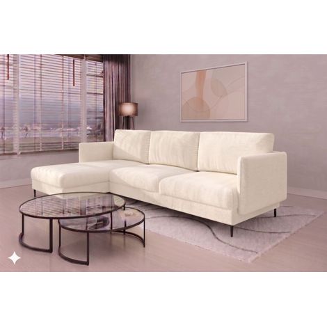 Ecksofa Designersofa HELMER Stoff Vibe Ceme Ottomane Links