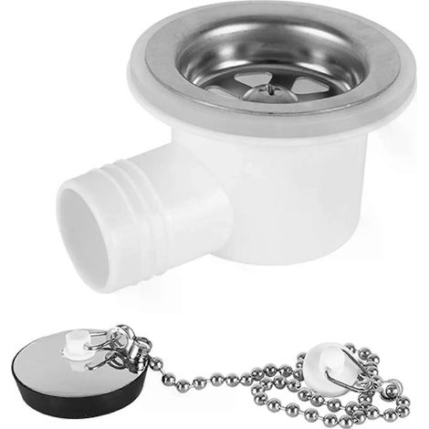 Raccord de vidange d'évier de camping-car anti-fissuration, installation simple, en acier inoxydable, adaptateur de tuyau étanche pour yacht (1/4)