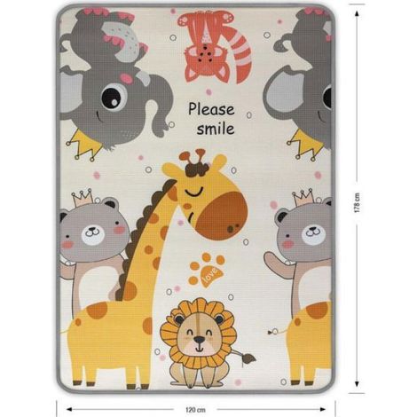 Tapis En Mousse - 120 X 178 Cm - Double Face - Antidérapant - Pour Bébé Et Enfants - 1 Pièce (1/4)