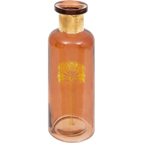 Vase Bouteille Déco "Tropical Boudoir" 22cm Ambre (1/2)