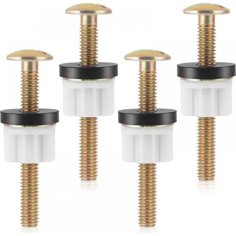 Pack Toilet Seat Screws - Toilet Seat Replacement Parts - Universal Screws - Toilet Seat Fixing Kit - Replacement Nuts and Screws (1/5)