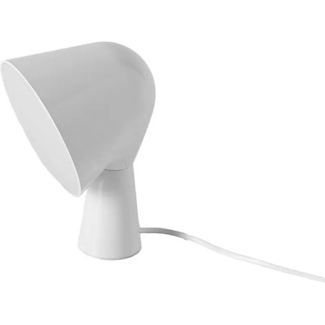 Lampe de table design moderne blanc E14 H20cm