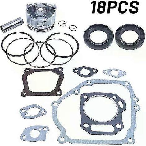Kit de réfection des segments de piston 68 mm, joint et joint d'huile pour groupe électrogène/débroussailleuse essence 4 temps GX200 168F 55 CV 65 CV 2-35 kW - JXLGV (1/5)
