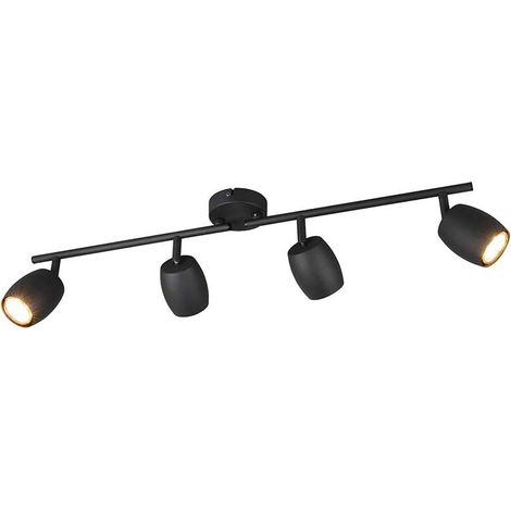 Deckenleuchte Deckenlampe Wohnzimmerlampe schwarz GU10 4 flammig B 70,5 cm
