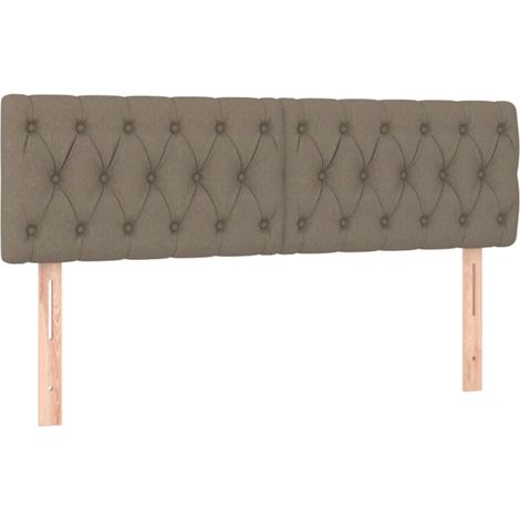 Maison Exclusive - Cabeceros tela gris taupe 144x7x78/88 cm (1/5)