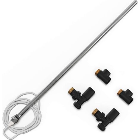 Talus - Dual Fuel Towel Rail Kit 600w Standard Black (1/2)