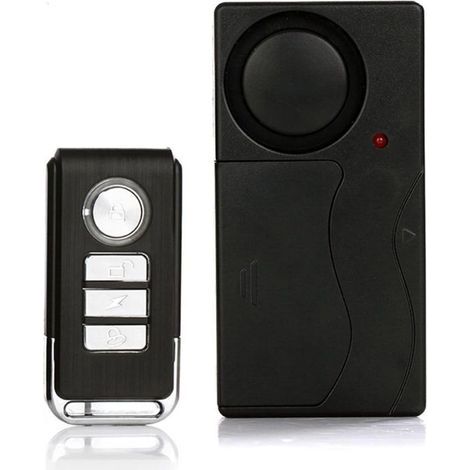 Allarme antifurto wireless con sensore di vibrazione e telecomando per biciclette, e-bike, motociclette, scooter, cestini, rimorchi, attrezzature e recinzioni (110 dB) (1/4)