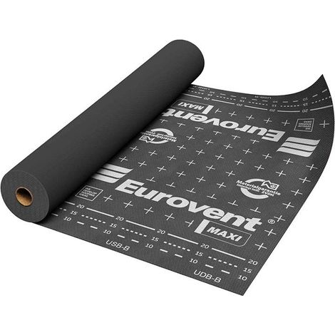 Écran sous-toiture HPV Maxi 140g/m² – 1,5m x 50m – Haute perméabilité à la vapeur – Étanchéité à l'eau W1 – Résistance UV 4 mois – Artisanmat