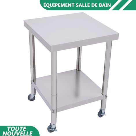 WAOBDLA 201 table en acier inoxydable préparation et travail commercial lourd travail préparation alimentaire table de travail avec étagère (1/5)