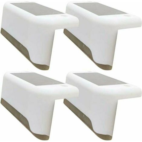 Solar Lights [Set of 4] - White Solar Powered Lights. (1/4)