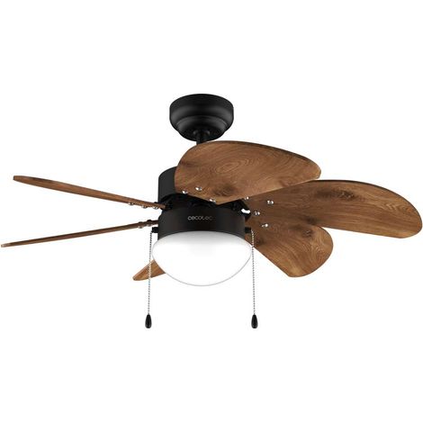 Cecotec Deckenventilator mit Licht EnergySilence Aero 365 Schwarz & Holz