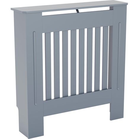 Cache-Radiateur Chelsea en MDF, Meuble Console, Étagère, Décoration Intérieur, Petit, Gris Foncé (1/4)