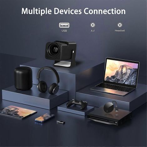 Wandprojektor 4K Ultra HD Heimkino-Projektor mit schwarzem Stecker