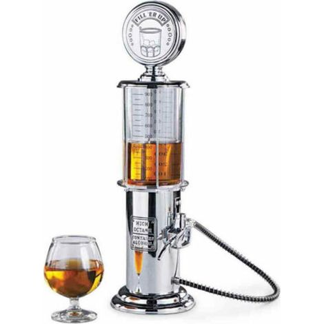 Distributeur De Boissons - Colonne À Robinet En Chrome - Pour Fêtes Et Bars À Domicile - Capacité 5 L - Avec Tuyau Et Pompe À Main