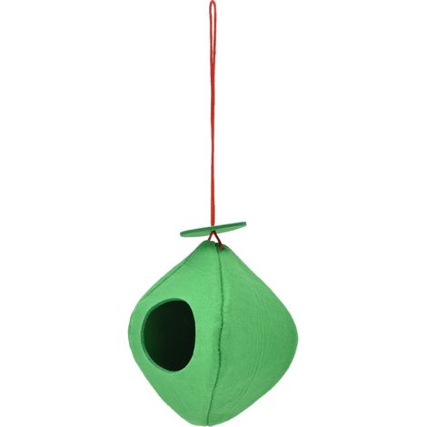 Mangeoire à oiseaux suspendue en forme de dôme circulaire, aspect sophistiqué, en tissu feutre, avec cordon, pour jardin, cour, bal (1/5)