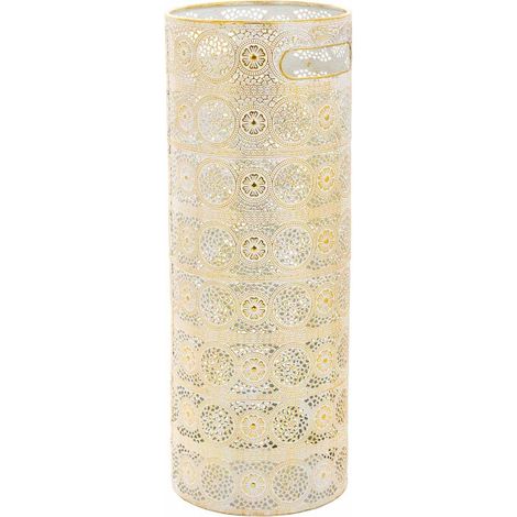 Paragüero redondo de metal dorado 20x20x53