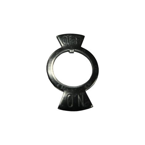 plaquette marche/ Arret pour boutons à levier circulaire Ø12mm 90015
