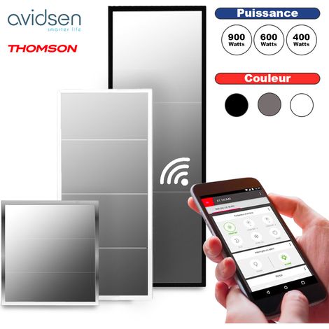 Radiateur électrique panneau rayonnant 400W – Thermostat connecté et wifi – Idéal pour espaces jusqu'à 10m² – Couleur blanche – Verelec (1/5)