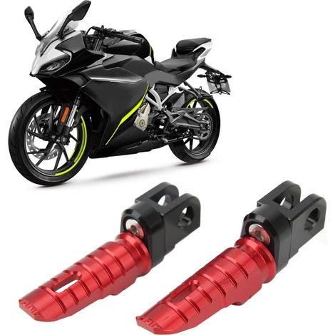 Motorrad-Fußrasten (kurzer Lenker, links und rechts) kompatibel mit CFMOTO 700 CL-X 2021–2022 (Teilenummer: CF481-QJT), Rot (1/5)