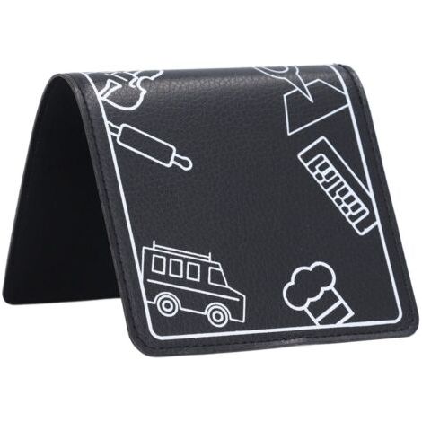 Support de voyage pliable pour téléphone/tablette – Clip pour siège d'avion – Flexible et léger – Universel – Noir (1/5)