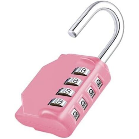 ZHEGE - Combinaison de combinaison de 4 chiffres pour l'extérieur, cerradura scolaire, cerraduras de gymnasio (rosa) (1/5)