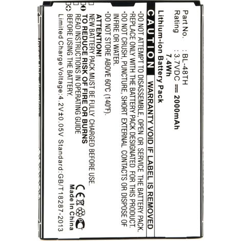 NX - Batterie téléphone, smartphone, GSM pour LG 3.7V 2000mAh - BL-48THEAC62058511EAC6 (1/3)