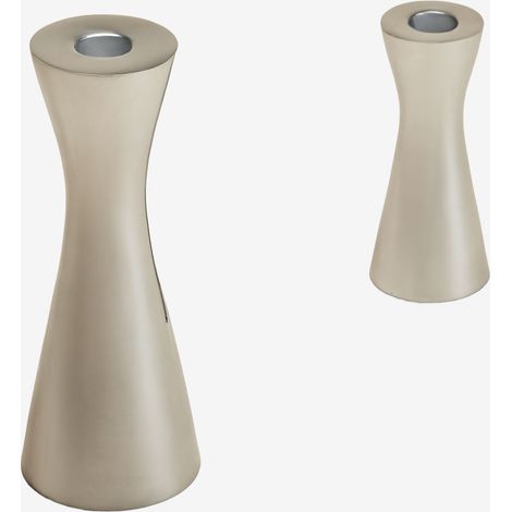 Set de 2 candelabros en aluminio Ferb SKLUM       