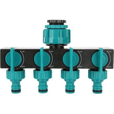 4-way water separator, garden watering adapter, hose connector for lawn care, European tap (1/5)
