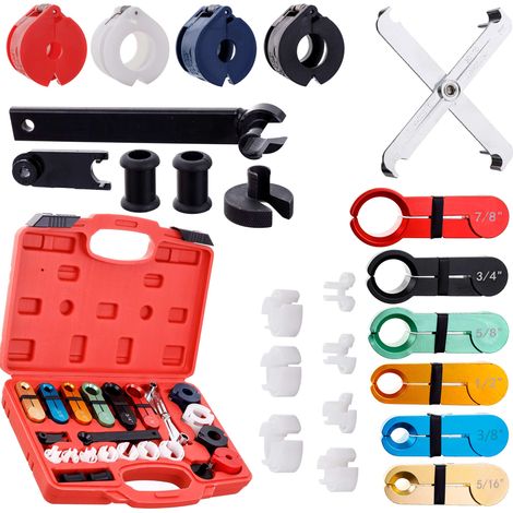 KIT DISCONNETTORE TUBO CARBURANTE ARIA CONDIZIONATA 21 PEZZI