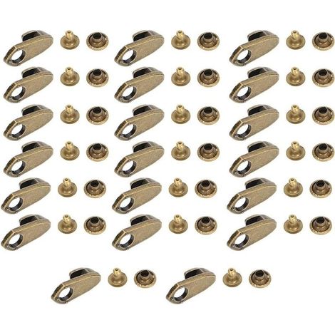 Lot de 20 Crochets de lacet de botte Chaussures de sécurité en dentelle avec rivets pour réparation/camp/randonnée/accessoires d'escalade (1/5)