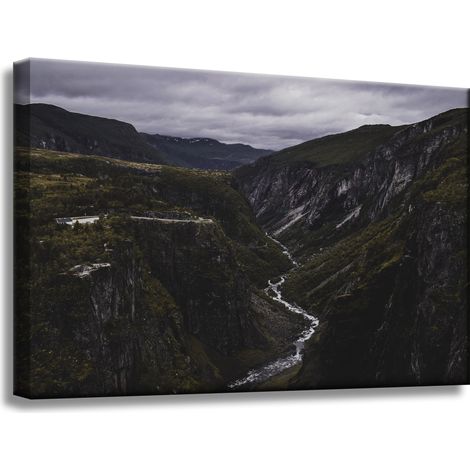 Leinwanddruck Naturmotiv Gebirgsbach 60x40 cm