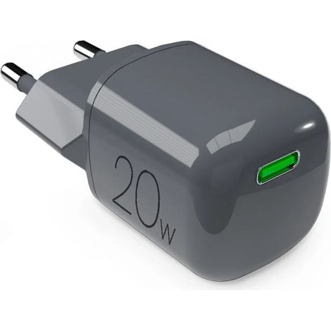 PURO PUFCMTCUSBC20WGDKGR Ladegerät für Mobilgeräte Smartphone, Tablets Grau AC Schnellladung Drinnen